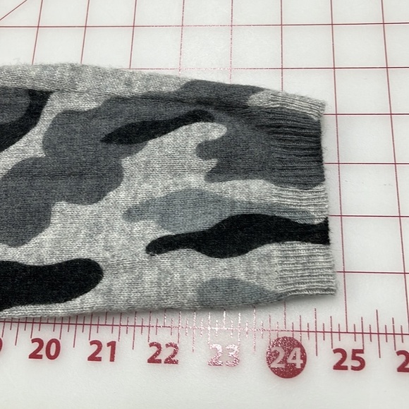 MAGASCHONI CASHMERE Grey/Black Camouflage City-Chic Casual Raglan SLV Sweater L - Picture 12 of 16